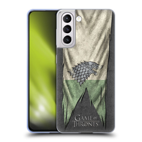 HBO Game of Thrones Sigil Flags Stark Soft Gel Case for Samsung Galaxy S21 5G