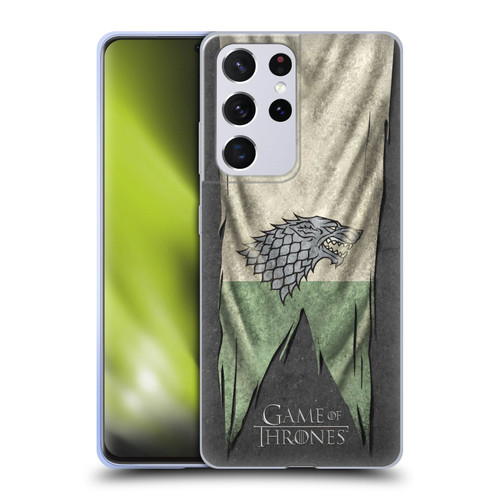 HBO Game of Thrones Sigil Flags Stark Soft Gel Case for Samsung Galaxy S21 Ultra 5G