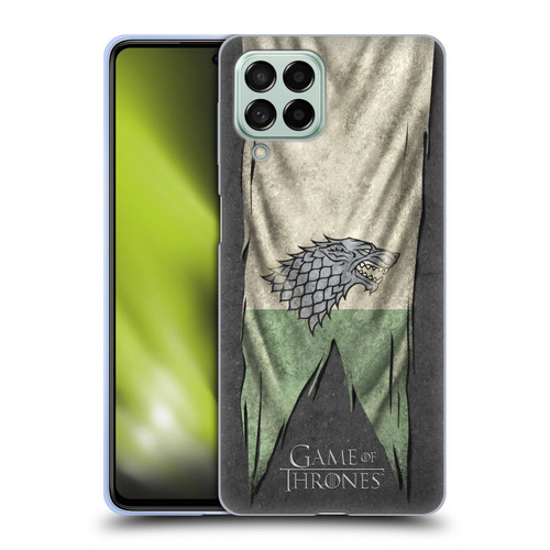 HBO Game of Thrones Sigil Flags Stark Soft Gel Case for Samsung Galaxy M53 (2022)