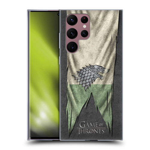 HBO Game of Thrones Sigil Flags Stark Soft Gel Case for Samsung Galaxy S22 Ultra 5G