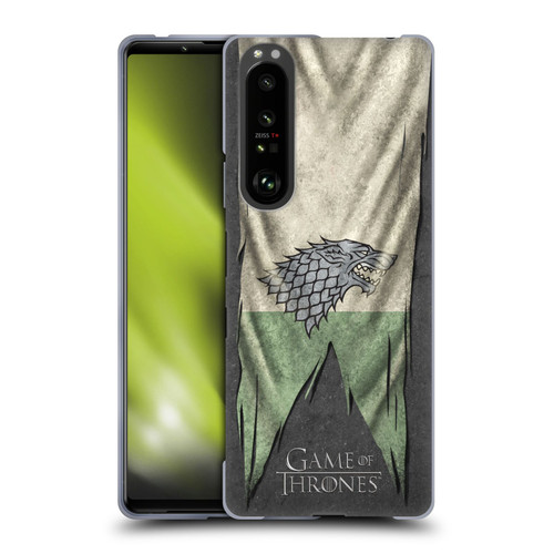 HBO Game of Thrones Sigil Flags Stark Soft Gel Case for Sony Xperia 1 III