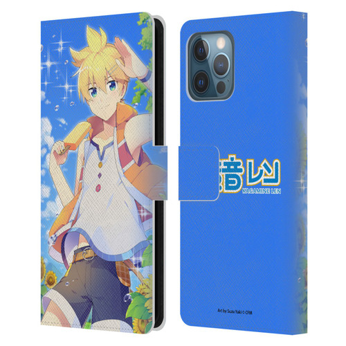 Hatsune Miku Characters Kagamine Len Leather Book Wallet Case Cover For Apple iPhone 12 Pro Max