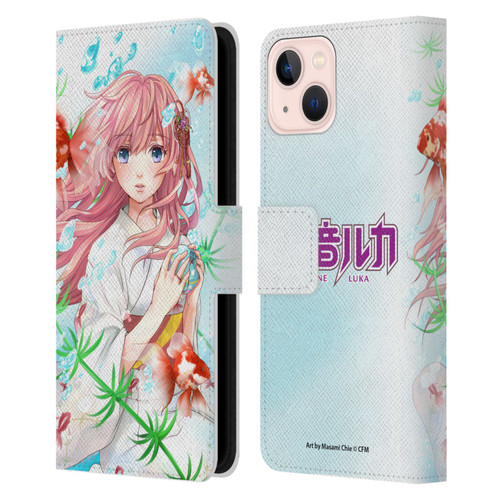 Hatsune Miku Characters Megurine Luka Leather Book Wallet Case Cover For Apple iPhone 13