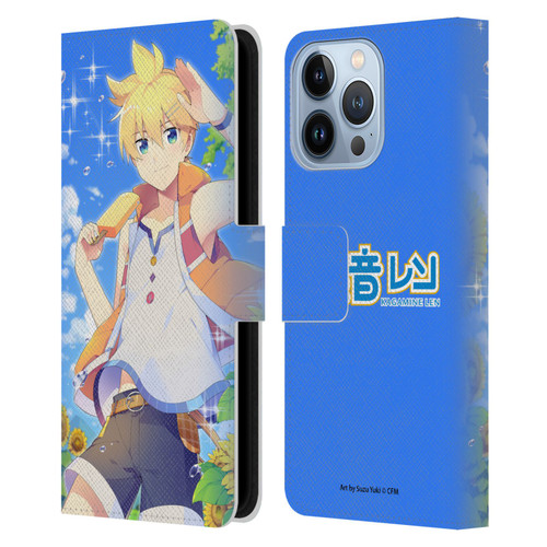Hatsune Miku Characters Kagamine Len Leather Book Wallet Case Cover For Apple iPhone 13 Pro