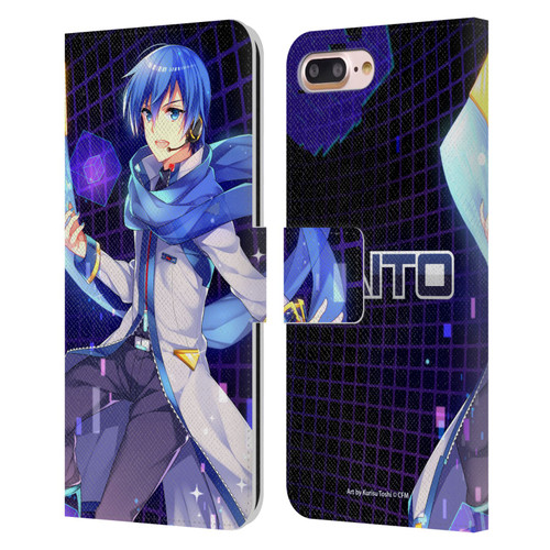 Hatsune Miku Characters Kaito Leather Book Wallet Case Cover For Apple iPhone 7 Plus / iPhone 8 Plus