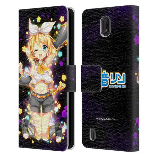 Hatsune Miku Characters Kagamine Rin Leather Book Wallet Case Cover For Nokia C01 Plus/C1 2nd Edition