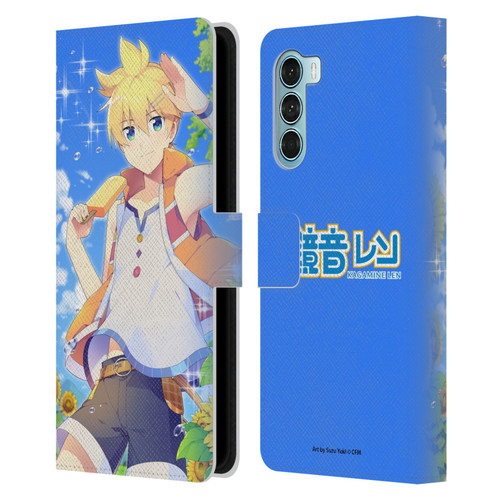 Hatsune Miku Characters Kagamine Len Leather Book Wallet Case Cover For Motorola Edge S30 / Moto G200 5G