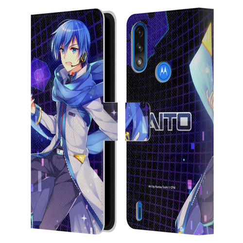 Hatsune Miku Characters Kaito Leather Book Wallet Case Cover For Motorola Moto E7 Power / Moto E7i Power