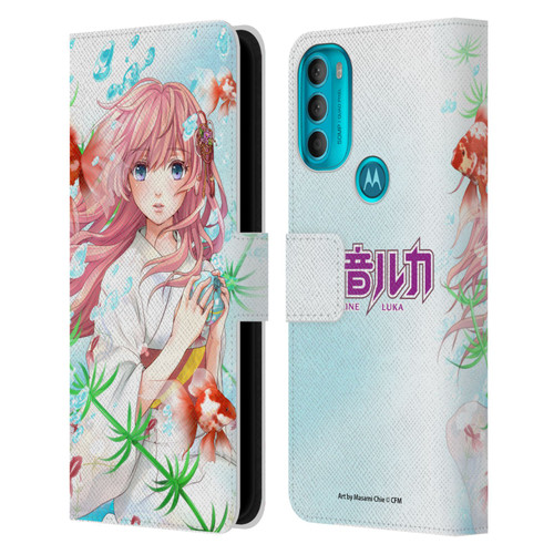 Hatsune Miku Characters Megurine Luka Leather Book Wallet Case Cover For Motorola Moto G71 5G