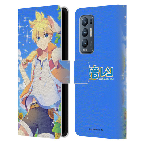 Hatsune Miku Characters Kagamine Len Leather Book Wallet Case Cover For OPPO Find X3 Neo / Reno5 Pro+ 5G