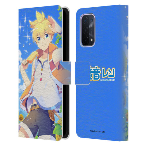 Hatsune Miku Characters Kagamine Len Leather Book Wallet Case Cover For OPPO A54 5G