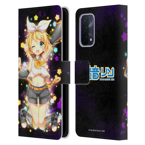 Hatsune Miku Characters Kagamine Rin Leather Book Wallet Case Cover For OPPO A54 5G