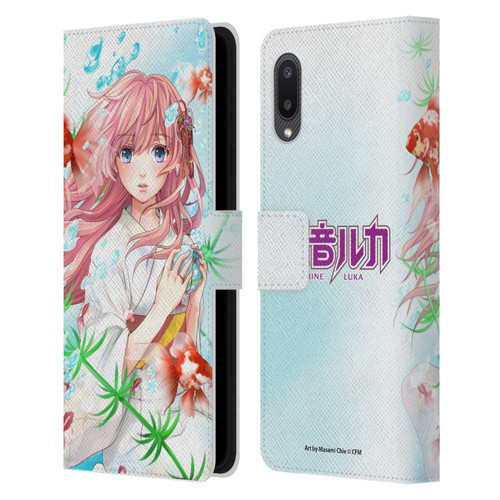 Hatsune Miku Characters Megurine Luka Leather Book Wallet Case Cover For Samsung Galaxy A02/M02 (2021)