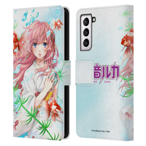 Hatsune Miku Characters Megurine Luka Leather Book Wallet Case Cover For Samsung Galaxy S21 5G
