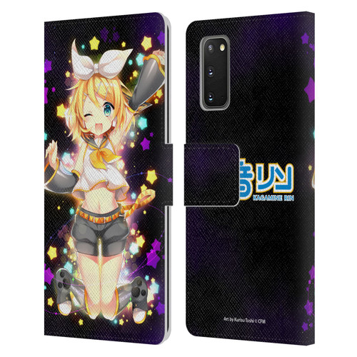 Hatsune Miku Characters Kagamine Rin Leather Book Wallet Case Cover For Samsung Galaxy S20 / S20 5G