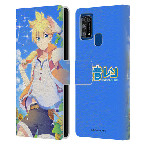 Hatsune Miku Characters Kagamine Len Leather Book Wallet Case Cover For Samsung Galaxy M31 (2020)