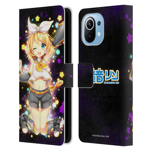 Hatsune Miku Characters Kagamine Rin Leather Book Wallet Case Cover For Xiaomi Mi 11