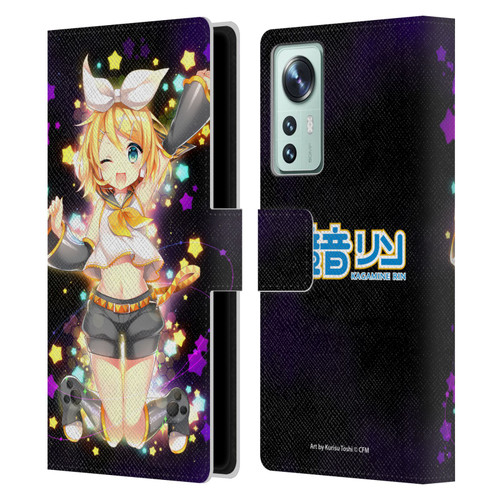 Hatsune Miku Characters Kagamine Rin Leather Book Wallet Case Cover For Xiaomi 12