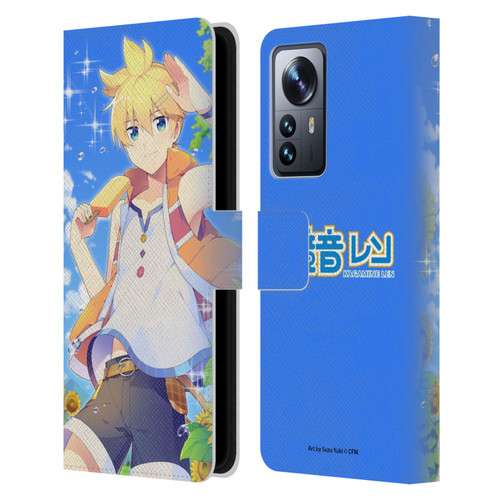 Hatsune Miku Characters Kagamine Len Leather Book Wallet Case Cover For Xiaomi 12 Pro