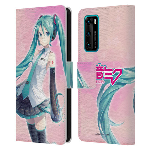 Hatsune Miku Graphics Star Leather Book Wallet Case Cover For Huawei P40 5G