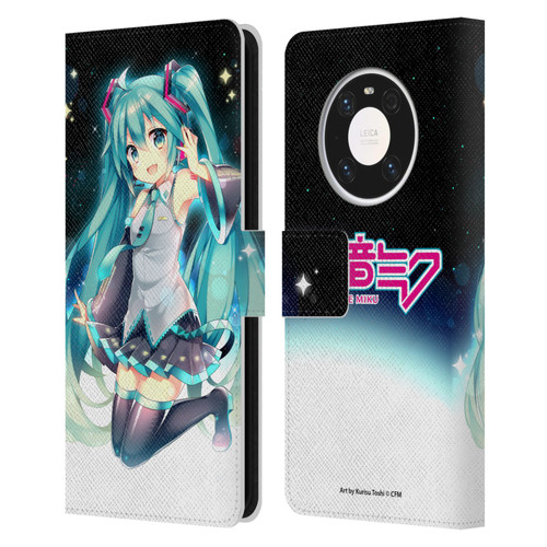 Hatsune Miku Graphics Night Sky Leather Book Wallet Case Cover For Huawei Mate 40 Pro 5G