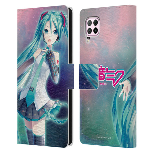Hatsune Miku Graphics Nebula Leather Book Wallet Case Cover For Huawei Nova 6 SE / P40 Lite