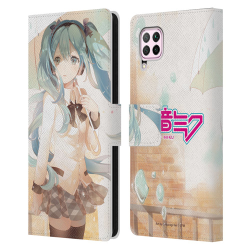 Hatsune Miku Graphics Rain Leather Book Wallet Case Cover For Huawei Nova 6 SE / P40 Lite