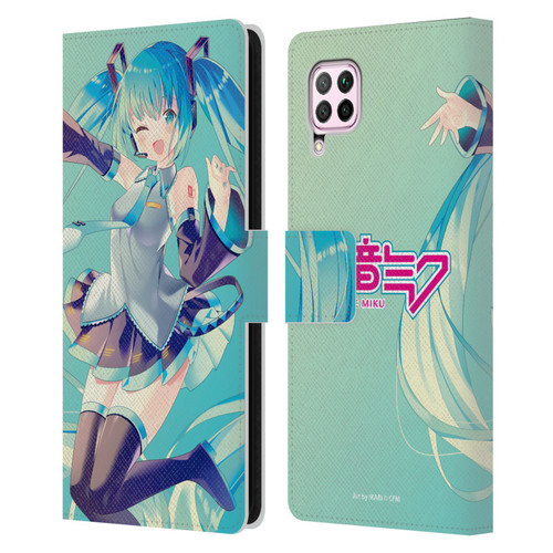 Hatsune Miku Graphics Sing Leather Book Wallet Case Cover For Huawei Nova 6 SE / P40 Lite