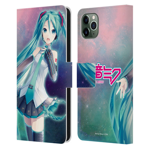 Hatsune Miku Graphics Nebula Leather Book Wallet Case Cover For Apple iPhone 11 Pro Max