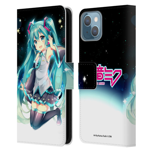 Hatsune Miku Graphics Night Sky Leather Book Wallet Case Cover For Apple iPhone 13