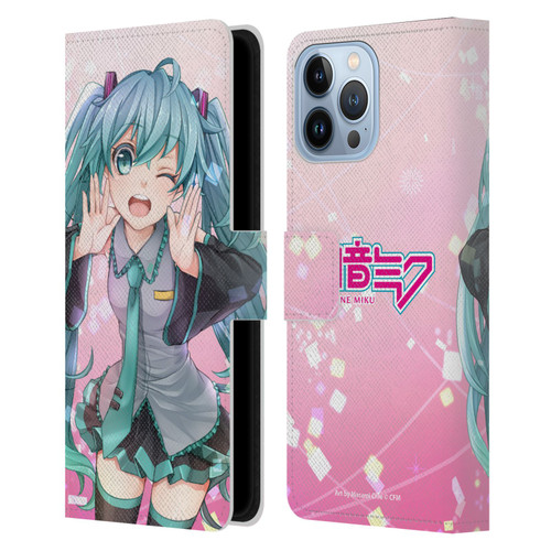 Hatsune Miku Graphics Wink Leather Book Wallet Case Cover For Apple iPhone 13 Pro Max