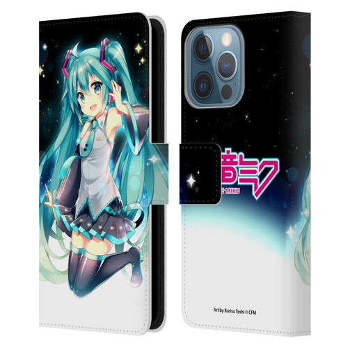 Hatsune Miku Graphics Night Sky Leather Book Wallet Case Cover For Apple iPhone 13 Pro