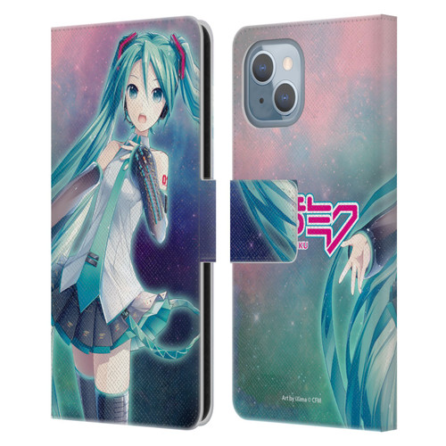 Hatsune Miku Graphics Nebula Leather Book Wallet Case Cover For Apple iPhone 14