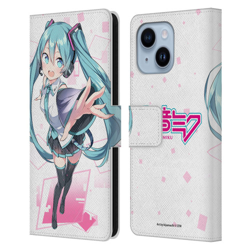 Hatsune Miku Graphics Cute Leather Book Wallet Case Cover For Apple iPhone 14 Plus