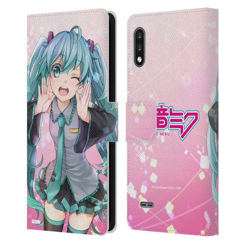 Hatsune Miku Graphics Wink Leather Book Wallet Case Cover For LG K22