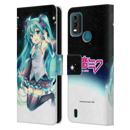 Hatsune Miku Graphics Night Sky Leather Book Wallet Case Cover For Nokia G11 Plus
