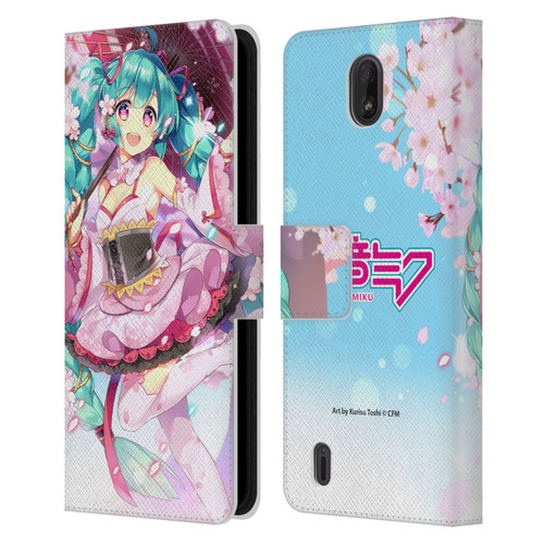 Hatsune Miku Graphics Sakura Leather Book Wallet Case Cover For Nokia C01 Plus/C1 2nd Edition