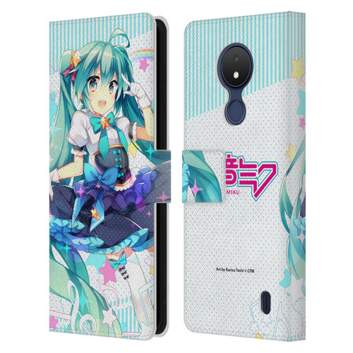 Hatsune Miku Graphics Stars And Rainbow Leather Book Wallet Case Cover For Nokia C21