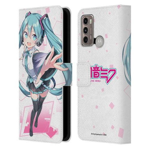 Hatsune Miku Graphics Cute Leather Book Wallet Case Cover For Motorola Moto G60 / Moto G40 Fusion