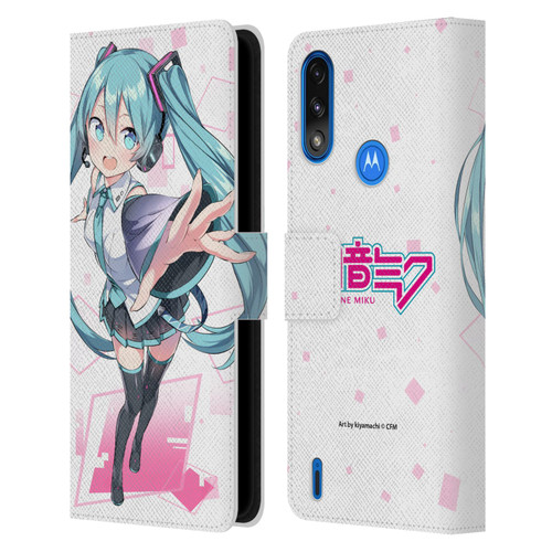 Hatsune Miku Graphics Cute Leather Book Wallet Case Cover For Motorola Moto E7 Power / Moto E7i Power