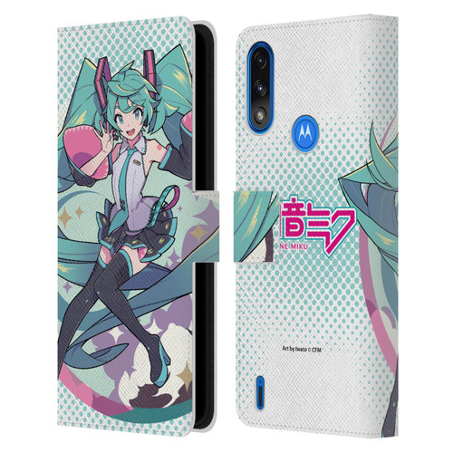 Hatsune Miku Graphics Pastels Leather Book Wallet Case Cover For Motorola Moto E7 Power / Moto E7i Power