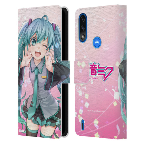 Hatsune Miku Graphics Wink Leather Book Wallet Case Cover For Motorola Moto E7 Power / Moto E7i Power