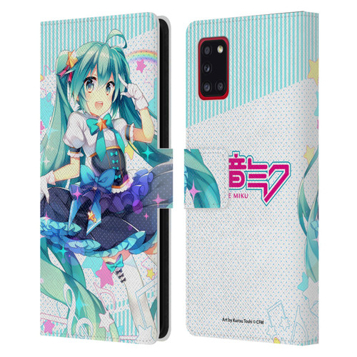 Hatsune Miku Graphics Stars And Rainbow Leather Book Wallet Case Cover For Samsung Galaxy A31 (2020)