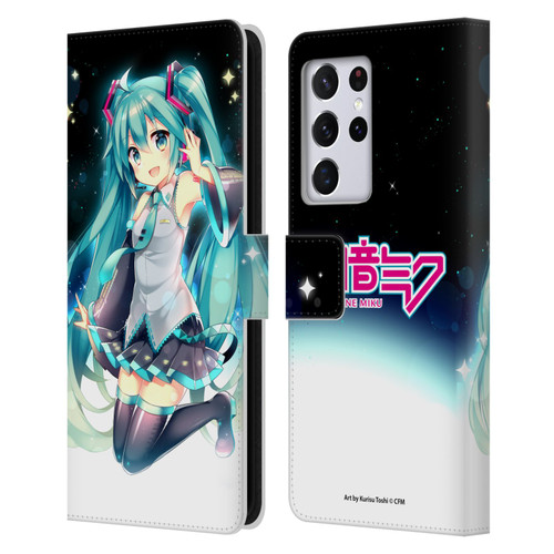 Hatsune Miku Graphics Night Sky Leather Book Wallet Case Cover For Samsung Galaxy S21 Ultra 5G