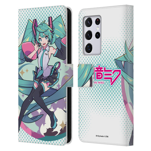 Hatsune Miku Graphics Pastels Leather Book Wallet Case Cover For Samsung Galaxy S21 Ultra 5G