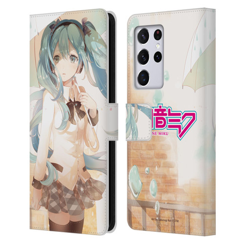 Hatsune Miku Graphics Rain Leather Book Wallet Case Cover For Samsung Galaxy S21 Ultra 5G