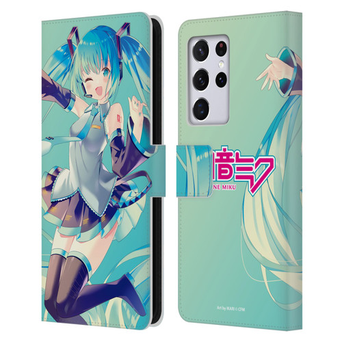 Hatsune Miku Graphics Sing Leather Book Wallet Case Cover For Samsung Galaxy S21 Ultra 5G