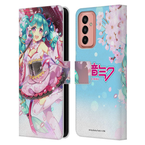 Hatsune Miku Graphics Sakura Leather Book Wallet Case Cover For Samsung Galaxy M13 (2022)