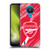 Arsenal FC Crest Patterns Red Marble Soft Gel Case for Nokia 1.4