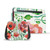 Ninola Art Mix Red Flower Vinyl Sticker Skin Decal Cover for Nintendo Switch Bundle